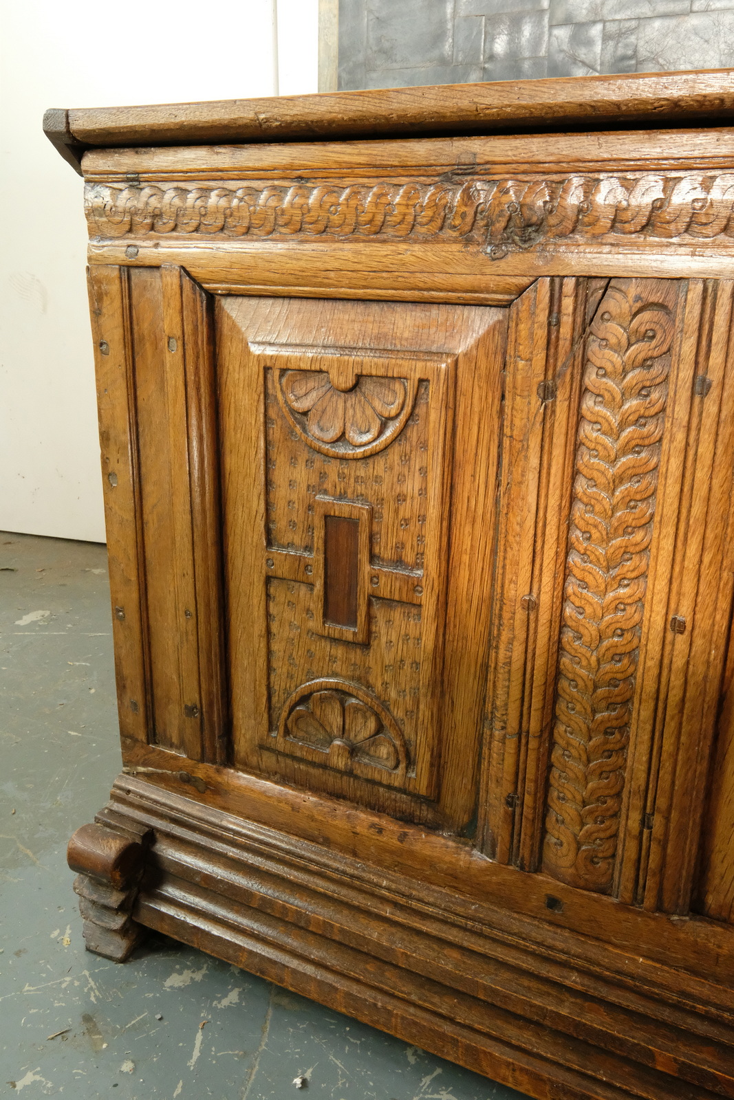 Dutch Renaissance chest with beautiful panels