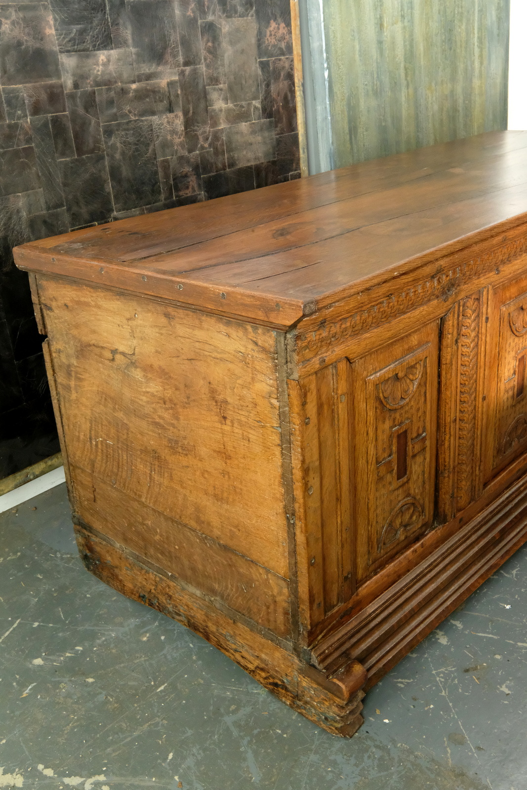 Dutch Renaissance chest with beautiful panels