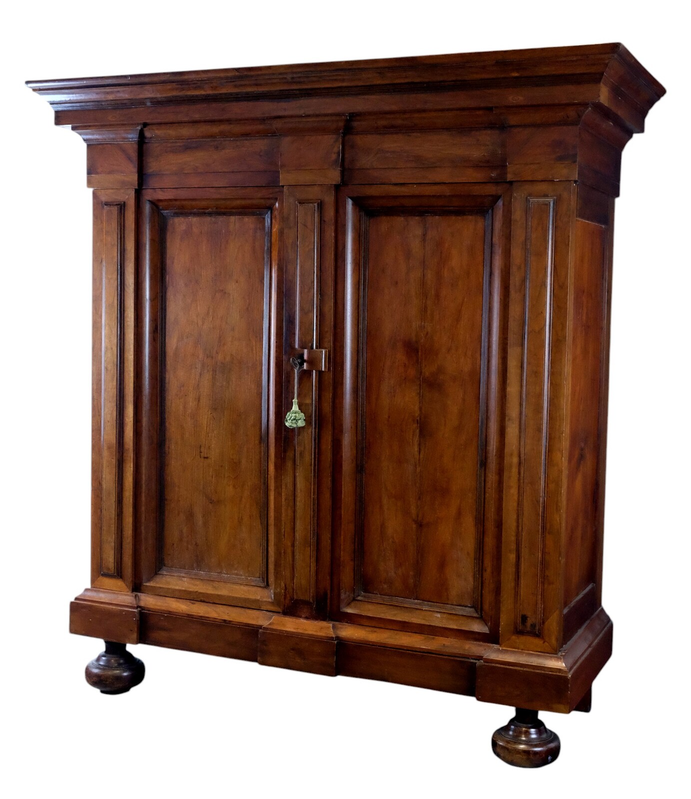 Dutch walnut two-door cabinet.