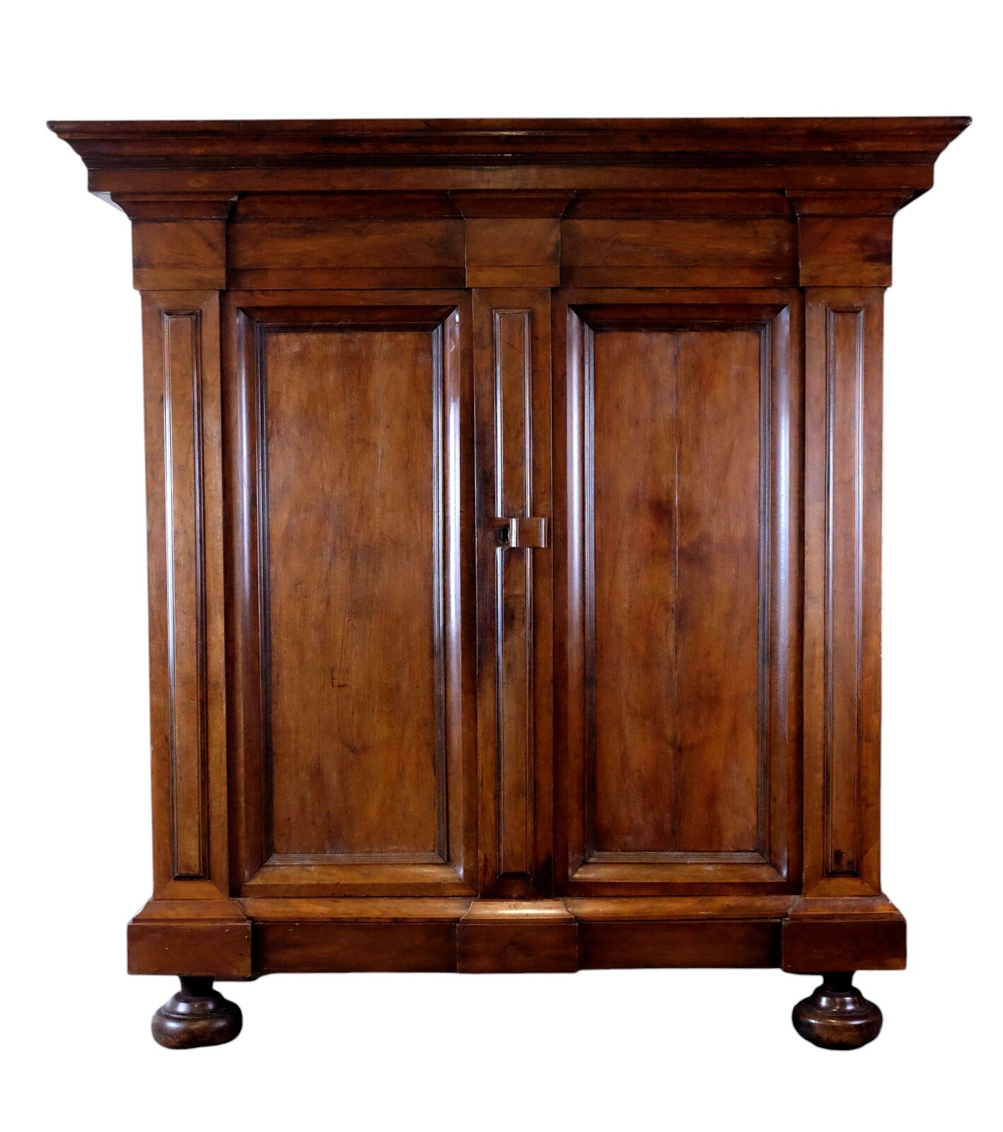 Dutch walnut two-door cabinet.