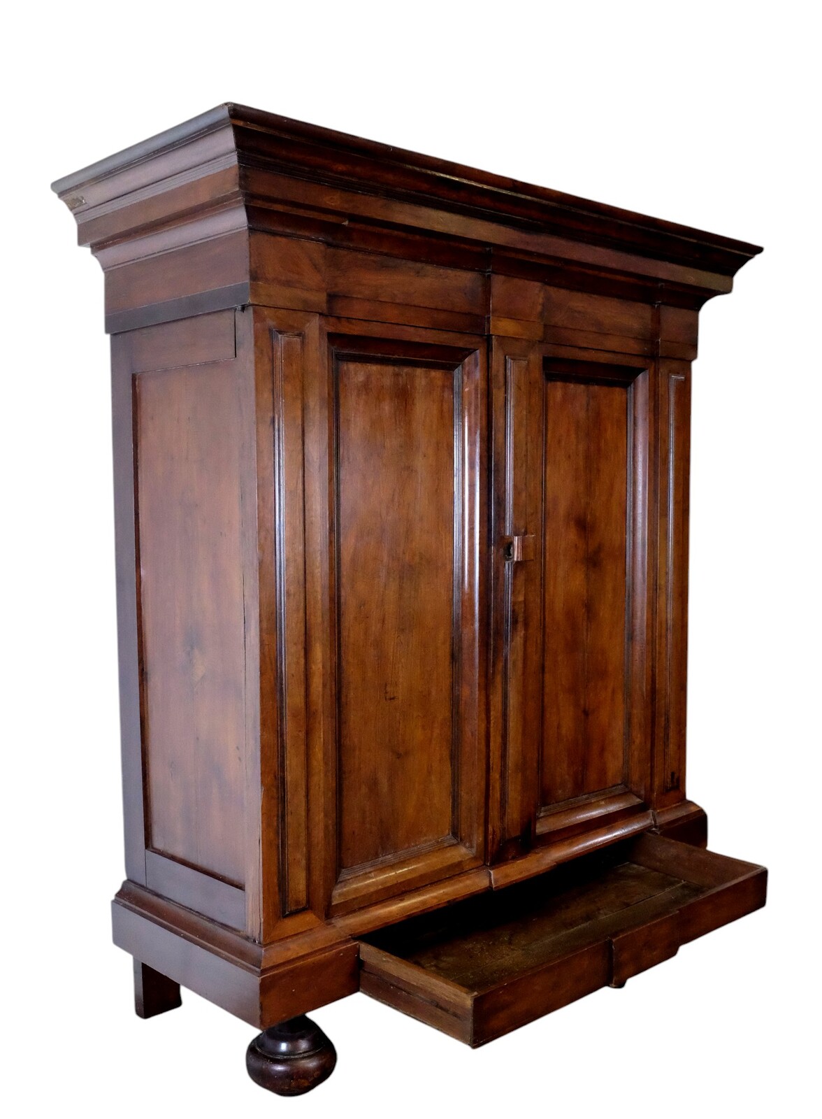 Dutch walnut two-door cabinet.