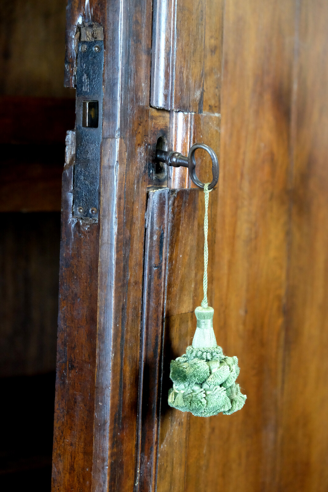 Dutch walnut two-door cabinet.