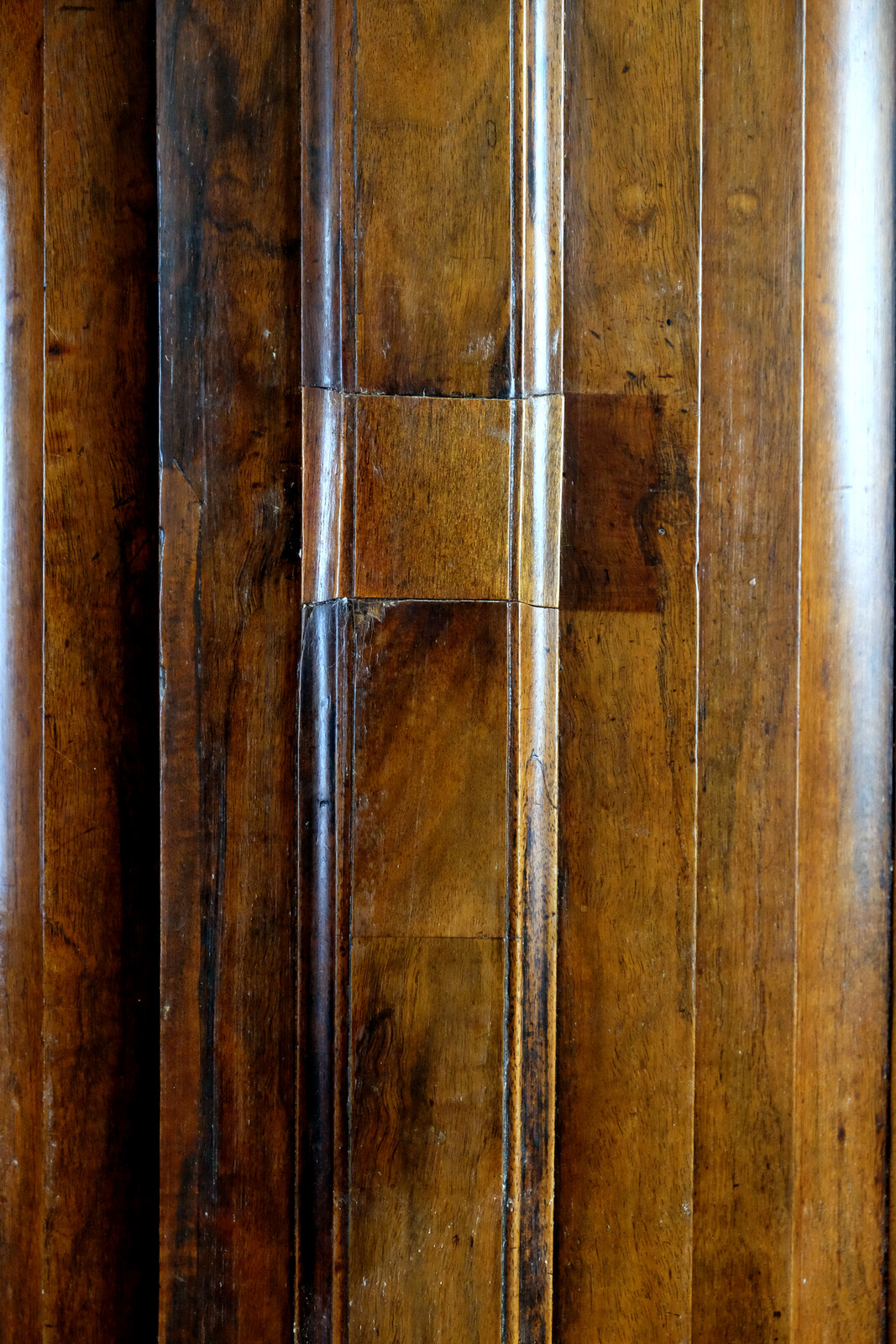 Dutch walnut two-door cabinet.