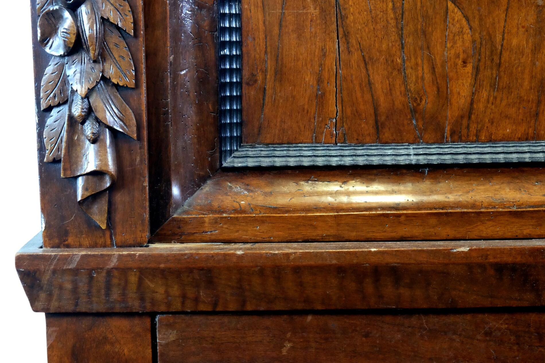 Dutch wardrobe with vines and ballfeet.