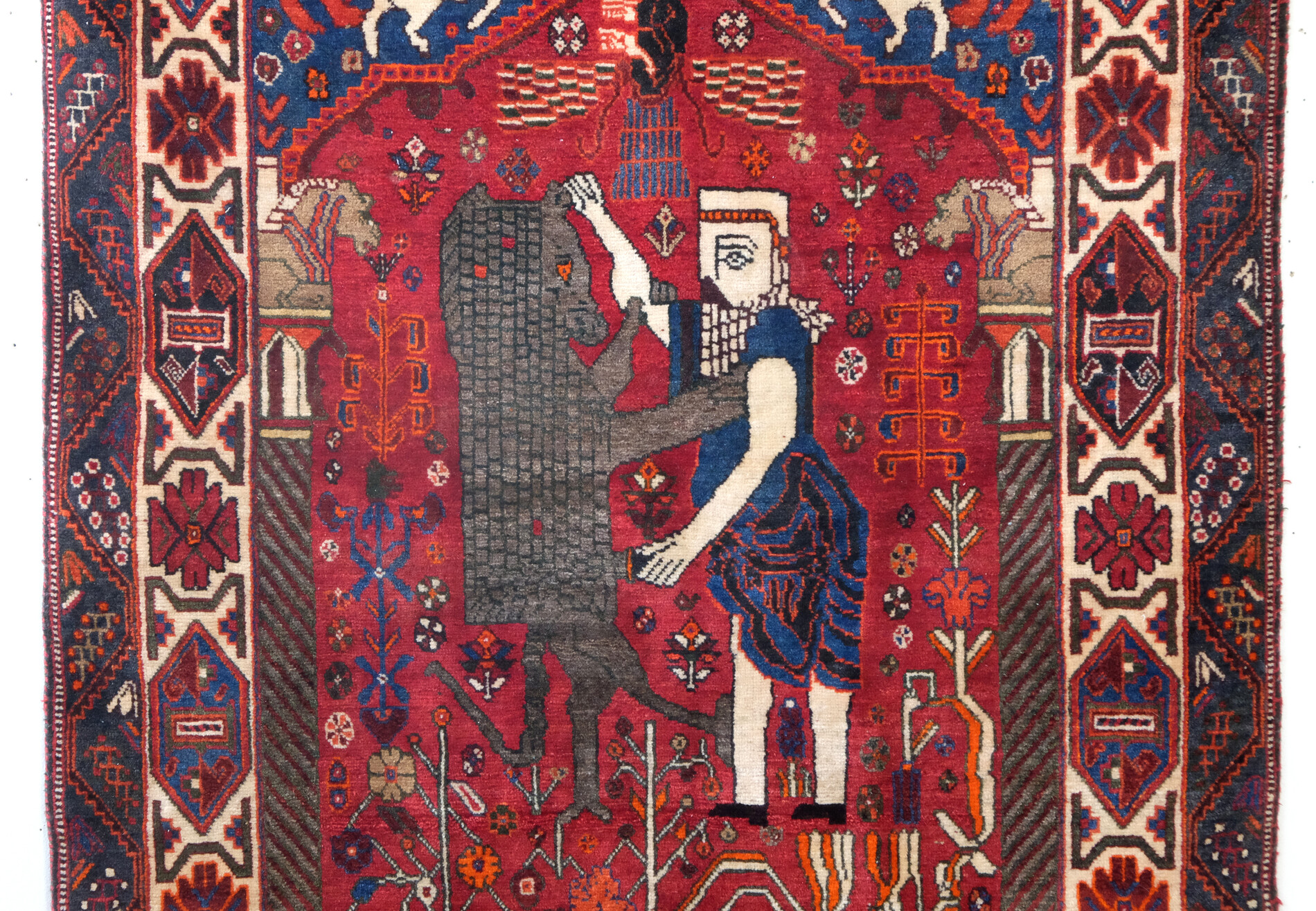 Figurative rug of the Qashqai nomads