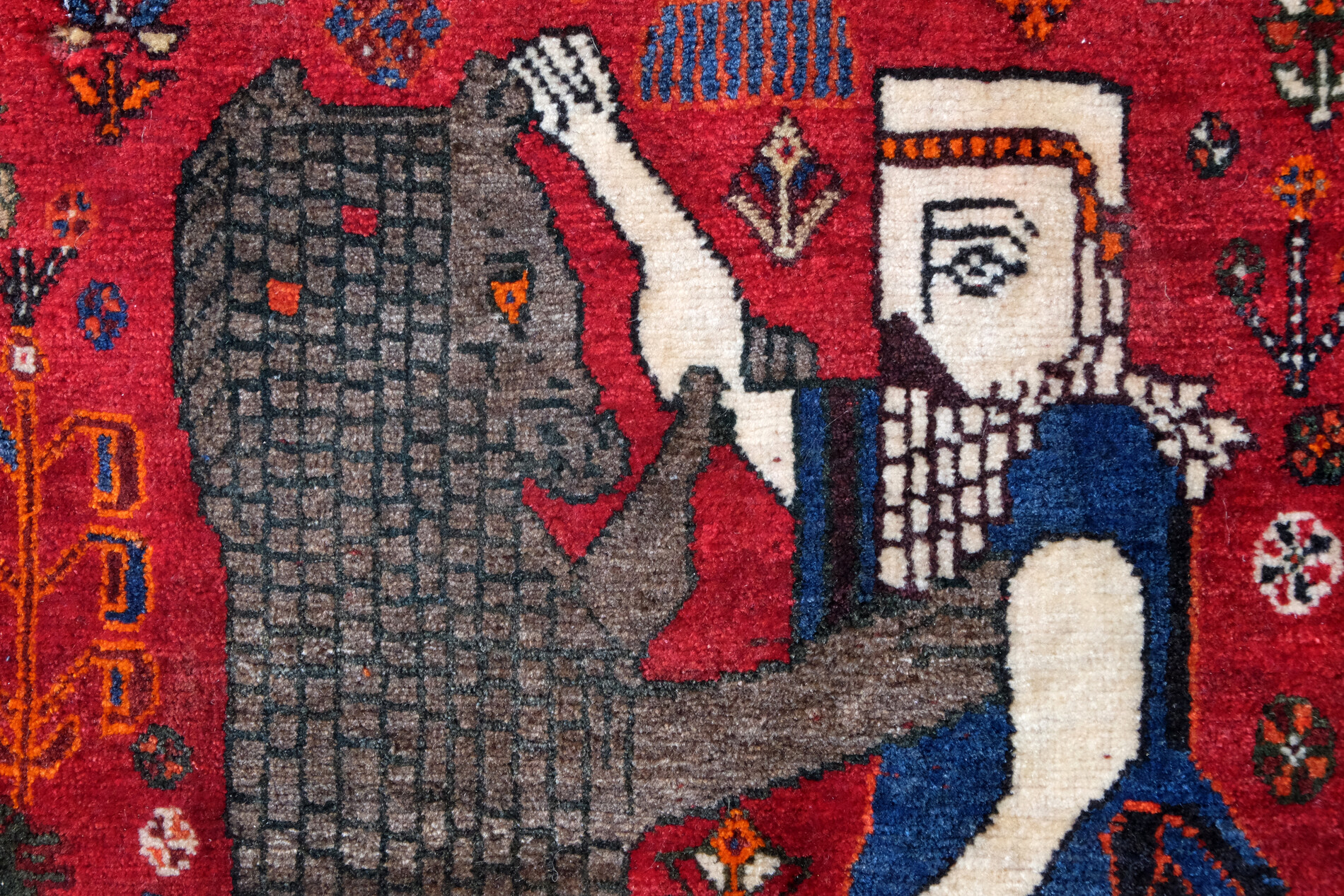 Figurative rug of the Qashqai nomads