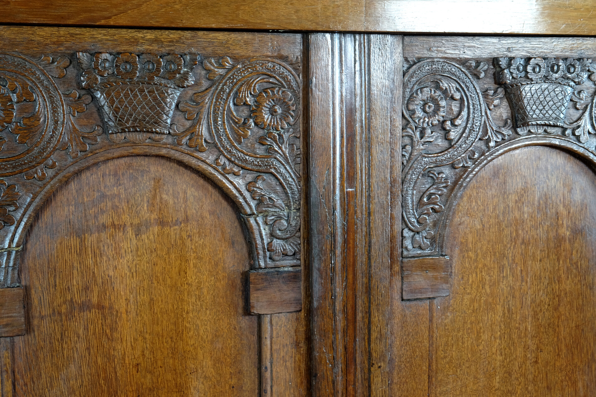 small 17th century arched cabinet