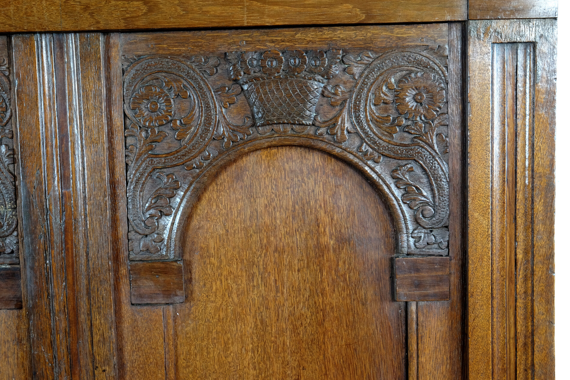 small 17th century arched cabinet