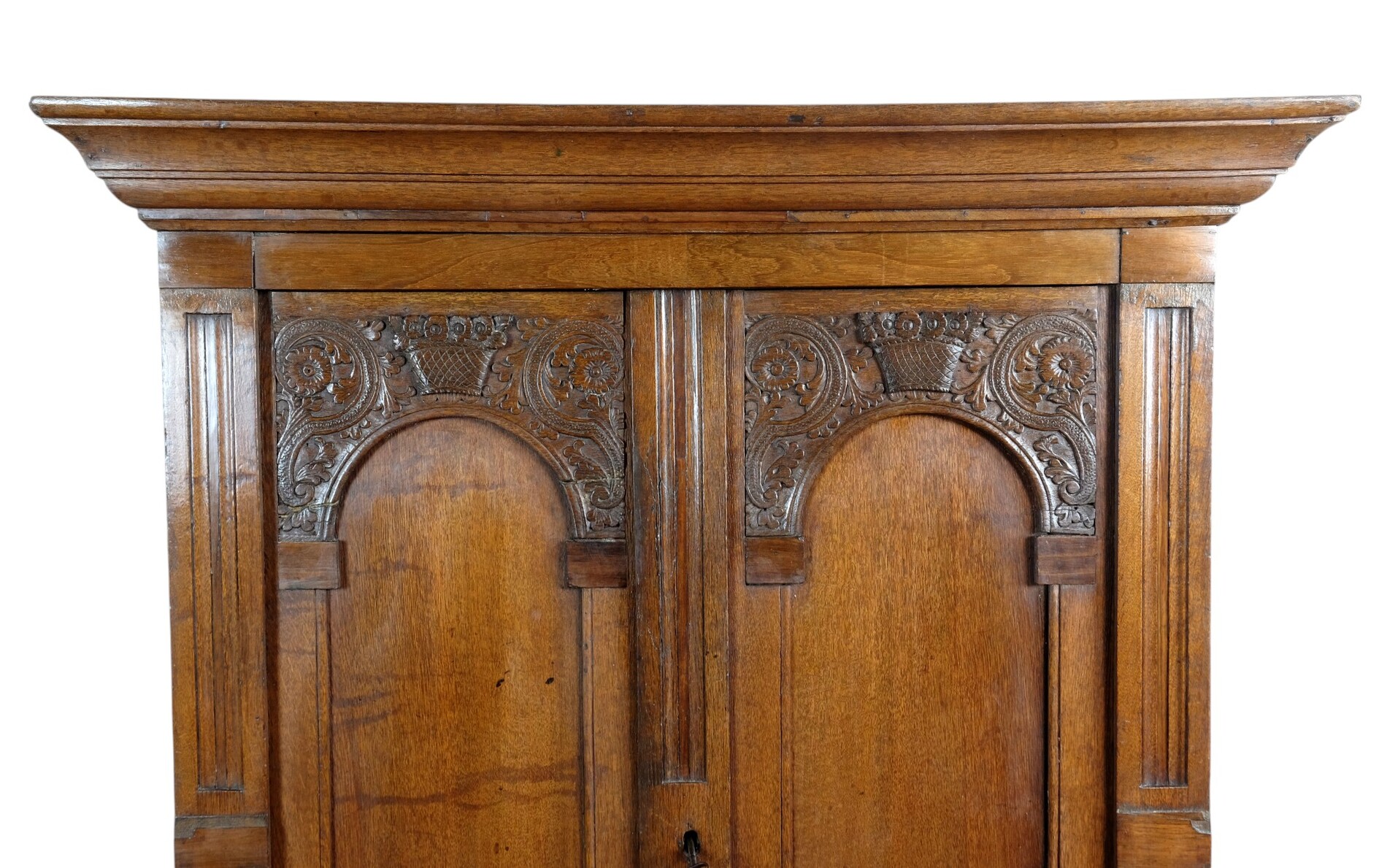 small 17th century arched cabinet